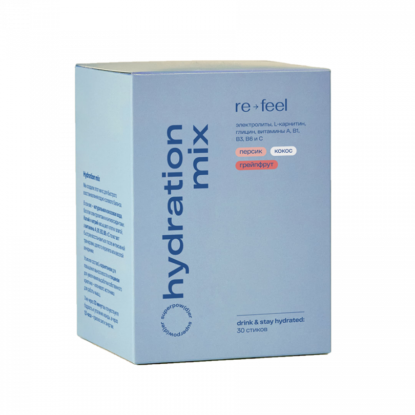Изотоник электролит в стиках HYDRATION MIX с персиком-маракуйей (1 шт) ReFeel